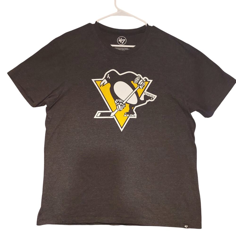 Men's NHL Pittsburgh Penguin Fanatics *Pens* Logo T-Shirt Black Sz. Large